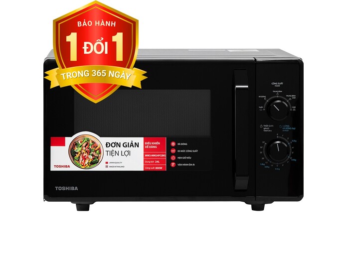 Lò vi sóng Toshiba 24 lít MW2-MM24PC(BK) chính diện