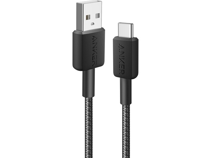 Cáp sạc USB-A to Type-C Anker 322 A81H5 Đen