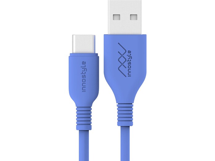Cáp sạc Innostyle Jazzy USB-A to USB-C J_IAC120 Xanh dương