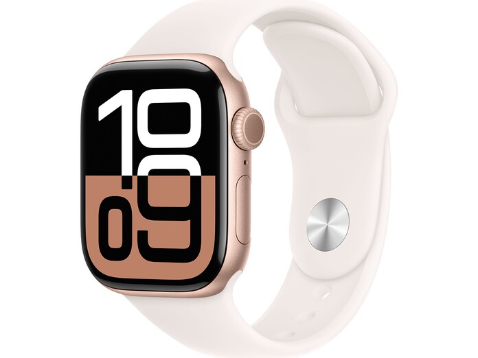Apple Watch Series 10 GPS 42mm Rose Gold Aluminium Light Blush Sport Band M/L