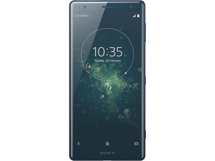 Điện thoại Sony Xperia XZ2 màu xanh mặt trước