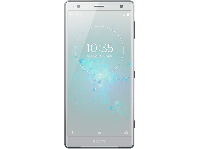 Điện thoại Sony Xperia XZ2 màu bạc mặt trước