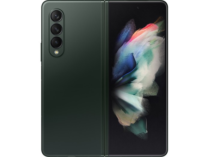 Điện thoại Samsung Galaxy Z Fold 3 256GB Xanh Lá máy mở mặt sau