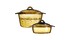 Bộ nồi thủy tinh Luminarc Blooming Amberline 1L 3L