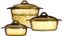 Bộ 3 nồi thủy tinh Luminarc Blooming Amberline bộ 3