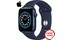 Apple Watch S6 GPS 44mm vỏ nhôm dây cao su Xanh Lam mặt nghiêng trái