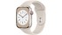 Apple Watch S8 LTE 45mm viền nhôm dây silicone Starlight MNK73VN/A nghiêng trái