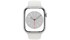 Apple Watch S8 LTE 45mm viền nhôm Bạc dây silicone Trắng MP4J3VN/A chính diện
