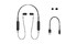 Tai nghe Bluetooth Sony WI-C200/BC E Đen phụ kiện kèm